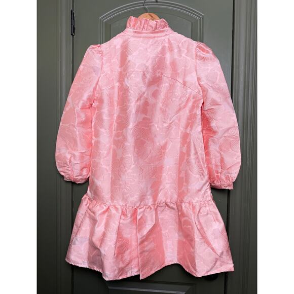 NWT Tuckernuck Bellini Fil Coupe Palmerston Pastel Pink Mini Jacquard Dress XS - Picture 5 of 9